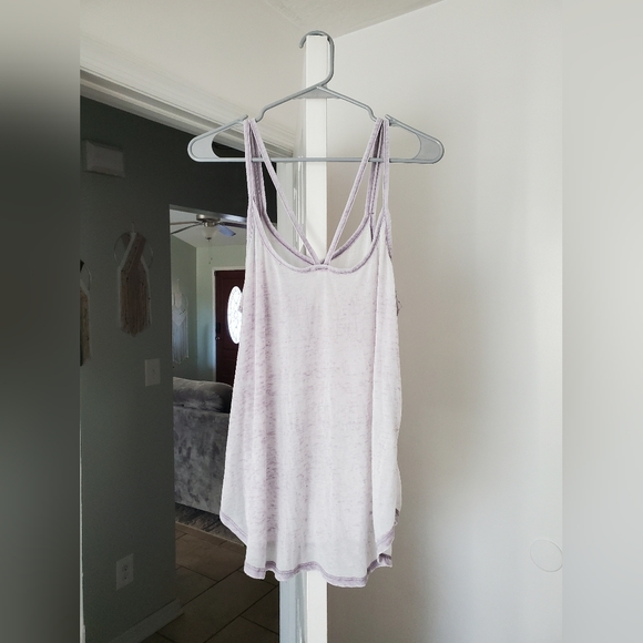 Stay Weird Pastel Purple Sheer Tank Top - Picture 6 of 6